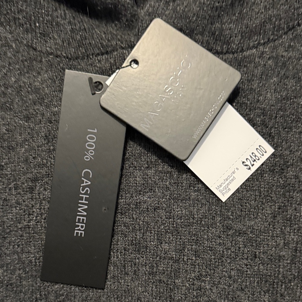 Men's Magaschioni 100% Cashmere Black Sweater with hood.  New with Tags. Size L - Picture 2 of 5